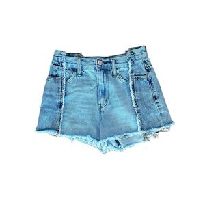 Buckle Flying Monkey Women’s 24” High Rise Hybrid-Wash Rigid Denim Short Shorts